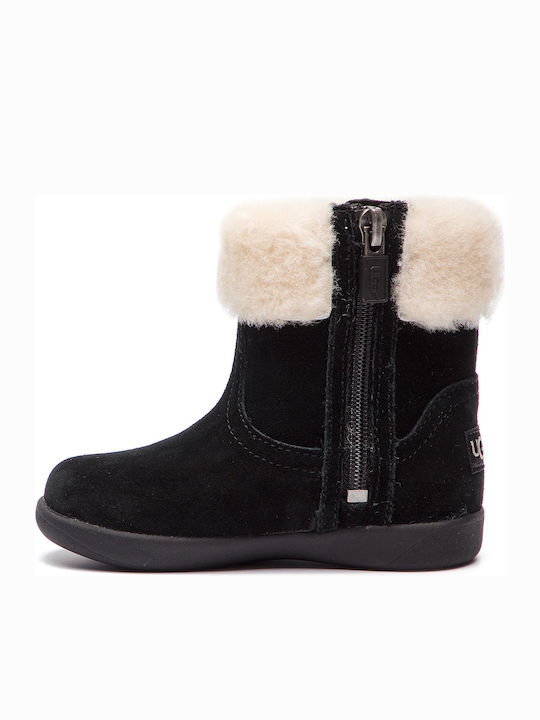 Jorie II Suede Παιδικές Μπότες με Φερμουάρ Μαύρες