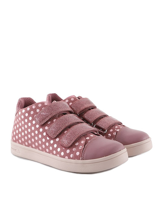 J Djrock Kids Sneakers High Anatomic with Scratch Pink