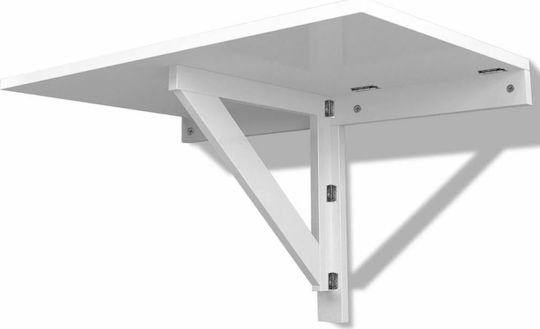 Tisch Küche Klappbar Holz White 100x60x56cm