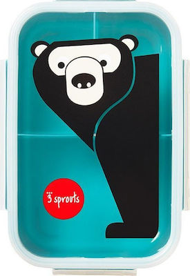 3 Sprouts Πλαστικό Παιδικό Δοχείο Φαγητού Bear Μ21.6 x Π14 x Υ6.4cm