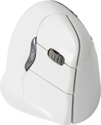 Evoluent VerticalMouse 4 Right Bluetooth Wireless Ergonomic Mouse White