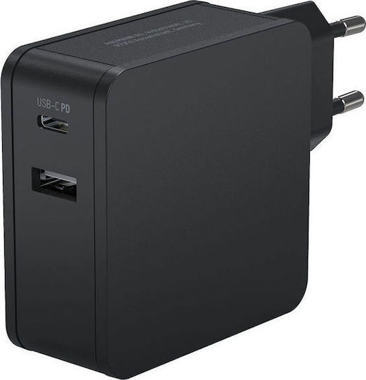 Ansmann Charger Without Cable with USB-A Port and USB-C Port 60W Power Delivery Blacks (254PD)