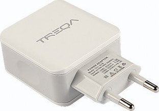 Treqa Ladegerät ohne Kabel mit 3 USB-A Anschlüsse Weißs (CH-618)