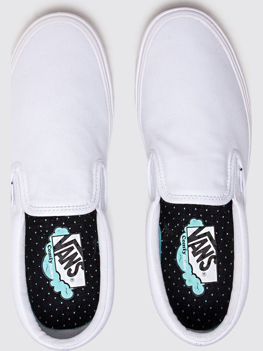 ComfyCush Men's Canvas Slip-Ons White