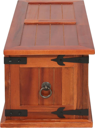 vidaXL Wooden Decorative Trunk Brown 60x25x22cm