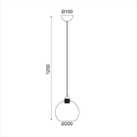 Aca Pythia Pendant Light Honey with Socket E27 20cm