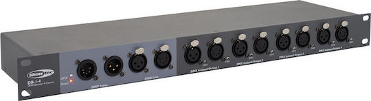 Showtec DB-1-4 DMX Сплитер за Конзола за Осветление / 2 Входове XLR с Монтаж Стелаж