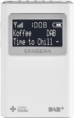 Sangean DPR-39 Portable Radio Battery DAB+ with USB White