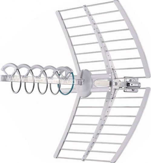 Fracarro Elika Pro Εξωτερική Κεραία Τηλεόρασης (δεν απαιτεί τροφοδοσία) σε Λευκό Χρώμα Σύνδεση με Ομοαξονικό (Coaxial) Καλώδιο