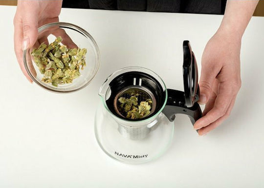 Nava Misty Teapot with Filter Glass Transparent 1100ml