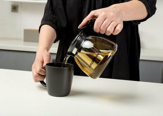 Nava Misty Teapot with Filter Glass Transparent 1100ml