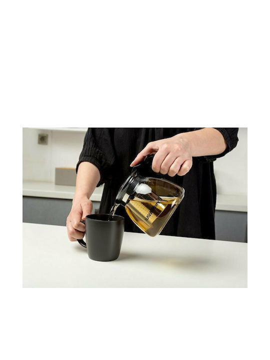 Nava Misty Τσαγιέρα με Φίλτρο Γυάλινη Διάφανη 900ml