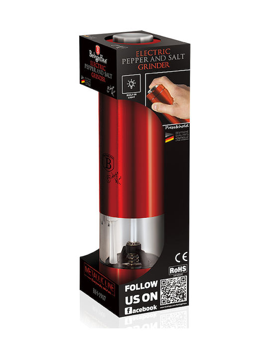 Berlinger Haus Metallic Line Electric Metallic Spice Mill Burgundy Collection