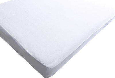 La Luna Single Waterproof Terry Mattress Cover Fitted Dry Sleep White 100x200+35cm