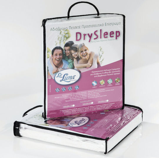 La Luna Protective Cover Single Waterproof with Skirt Dry Sleep White 100x200+35cm