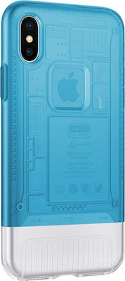 Spigen Classic C1 Umschlag Rückseite Kunststoff Blau (iPhone X / Xs) 057CS24432