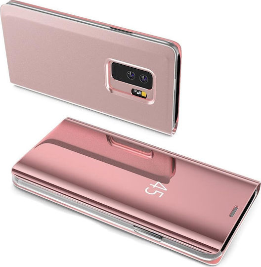 Hurtel Clear View Book Πλαστικό Ροζ Χρυσό (Galaxy A6 2018)