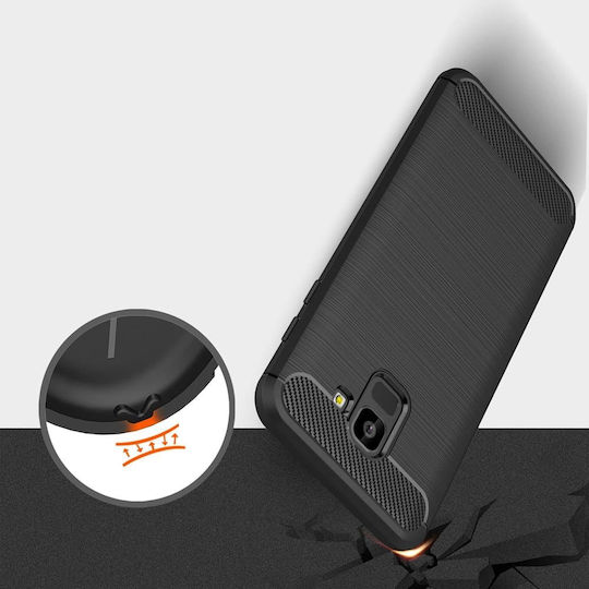 J600F Brushed TPU Back Back Cover Σιλικόνης Μαύρο (Galaxy J6)