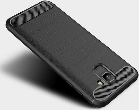 J600F Brushed TPU Back Back Cover Σιλικόνης Μαύρο (Galaxy J6)