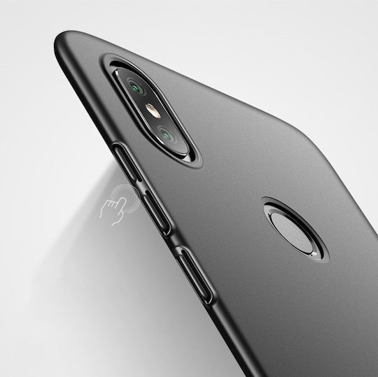 MSVII Ultra Thin Umschlag Rückseite Kunststoff Schwarz (Xiaomi Mi 6X/Mi A2)