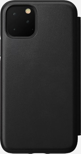 Nomad Rugged Folio Buchen Sie Synthetisches Leder 0.75mm Schwarz (iPhone 11 Pro Max)