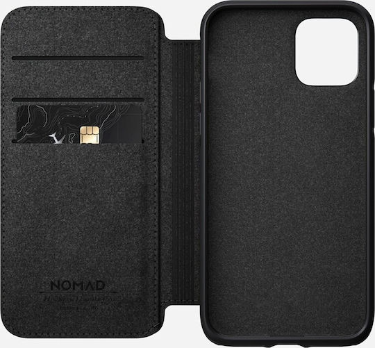 Nomad Rugged Folio Buchen Sie Synthetisches Leder 0.75mm Schwarz (iPhone 11 Pro Max)