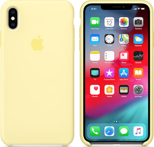 Apple Silicone Case Back Cover Σιλικόνης Κίτρινο (iPhone XS Max)