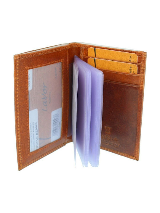 Leather Men's Wallet with RFID Cards Cognac