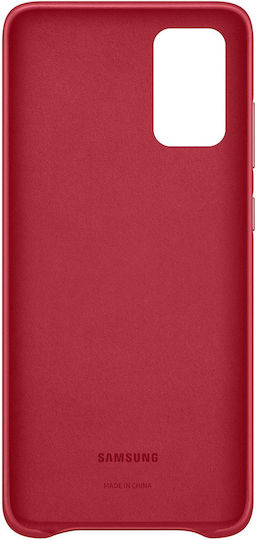Samsung Leather Cover Задна корица Изкуствена кожа Червен (Galaxy S20+)