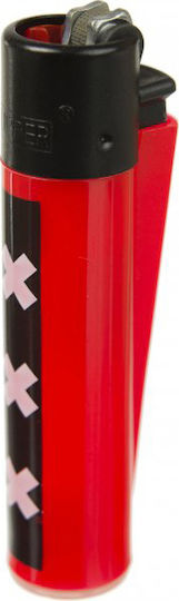 Clipper Lighter Flame in Red color Amsterdam XXX