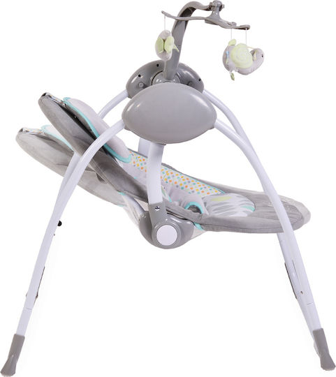 Cangaroo Electric Baby Relax Swing Swing Plus with Music Grey for Child up to 9kg