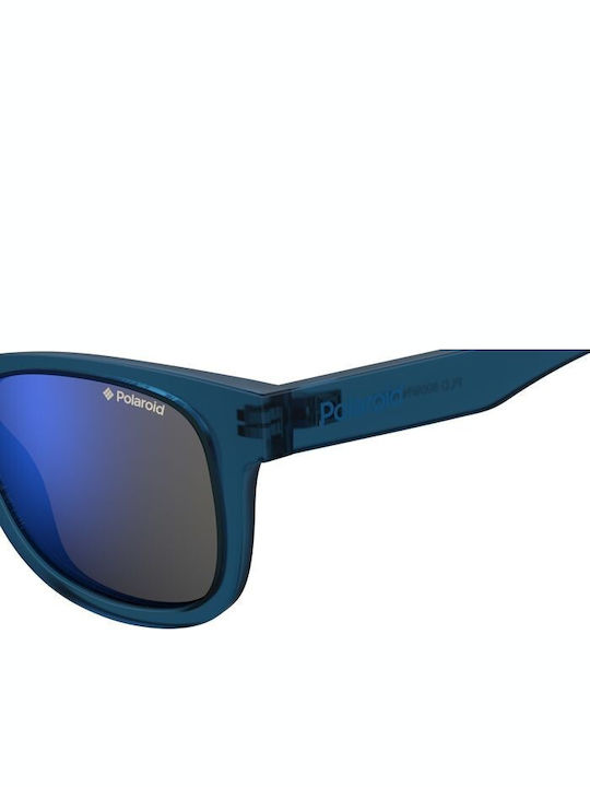 Polaroid Ochelari De Soare Pătrați Pentru Copii Cu Lentilă Polarized Oglindă Albastră