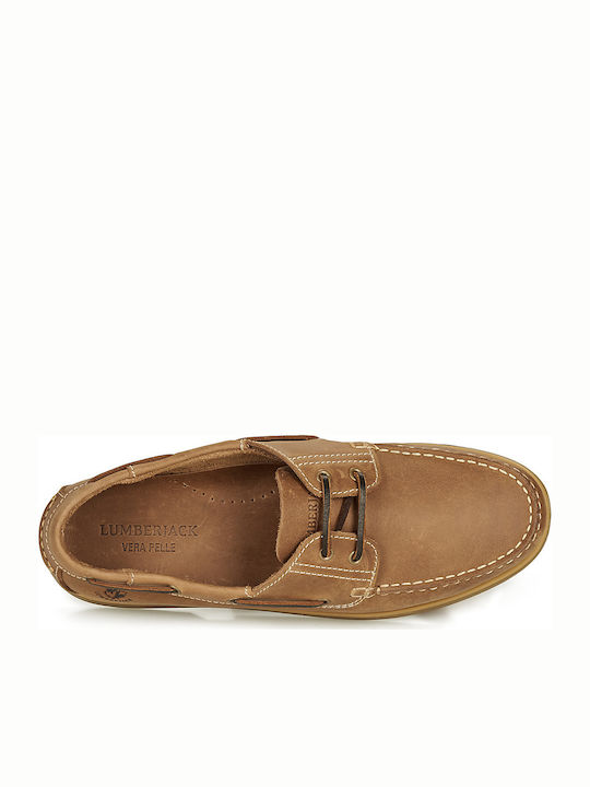 Navigator Men's Leather Boat Shoes Tabac Brown