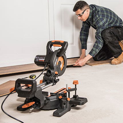 Evolution R185SMS+ Miter Saw Electric Sliding with Power 1200W & Cutting Disc Diameter 185mm