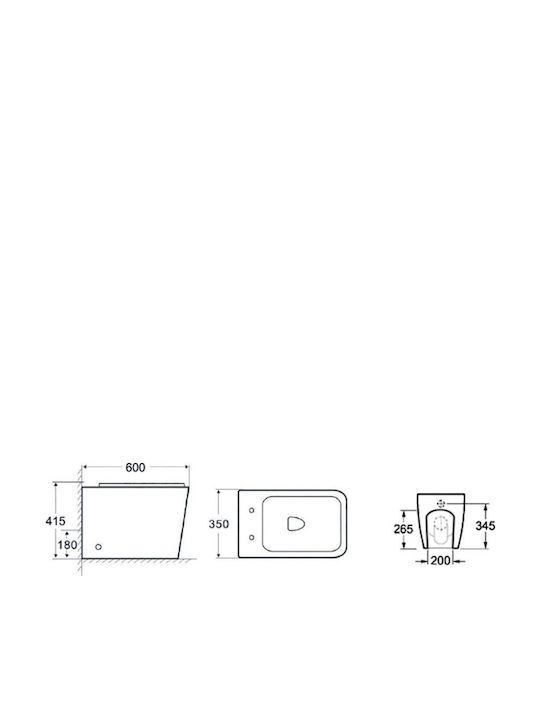 Karag LT 003D Λεκάνη Δαπέδου Rimless με Slim Κάλυμμα Soft Close Λευκή