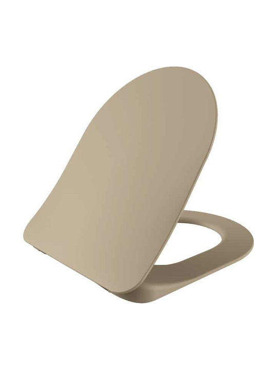 Creavit Free Wall-Mounted Toilet that Includes Slim Soft Close Cover Duroplast Cappuccino Matt