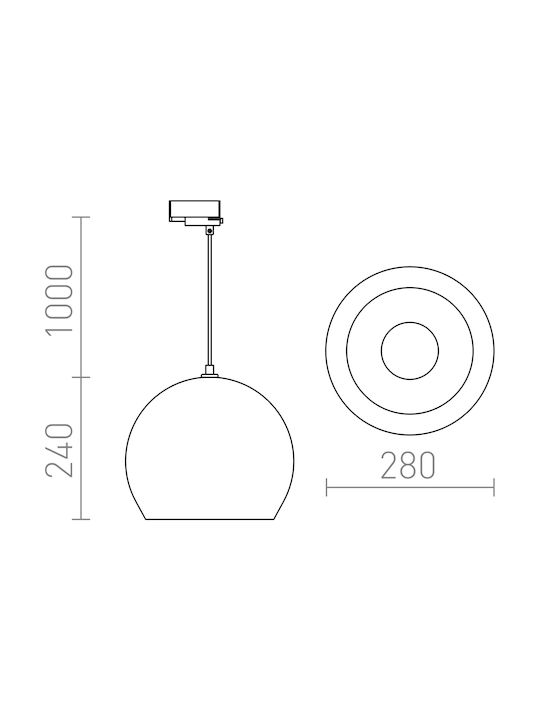 Rendl Light Studio Aston Hängelampe Einfaches Licht Glocke für Fassung E27 Silber