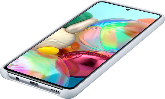 Samsung Soft Touch Cover Back Cover Silicon Argintiu (Galaxy A71)