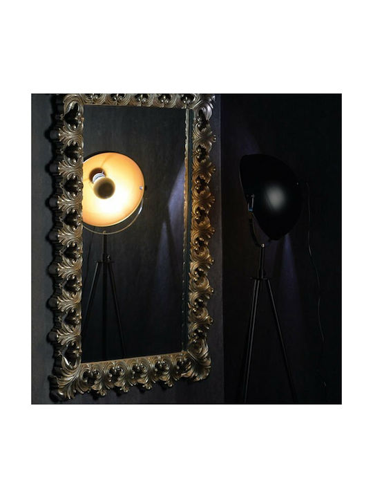 Aca Camara Vintage Φωτιστικό Δαπέδου Υ150xΜ48εκ. με Ντουί για Λαμπτήρα E27 Μαύρο
