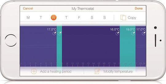 Netatmo NTH01-EN-EU Ψηφιακός Θερμοστάτης Χώρου Smart με Wi-Fi