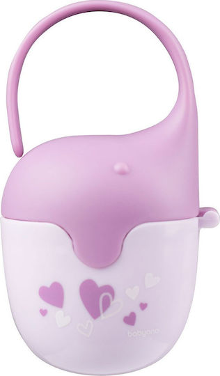 Babyono Pacifier Case Elephant Made of Plastic Lila