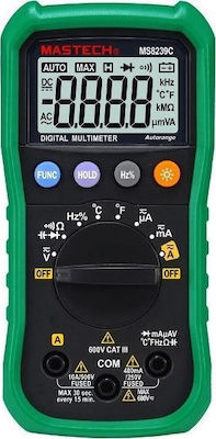 Mastech Digital Multimeter with Buzzer with Measurement AC / DC / Resistor / Capacity / Temperature MS8239C