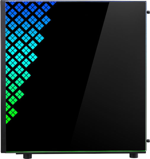 BitFenix Dawn TG Gaming Midi Tower Κουτί Υπολογιστή με Πλαϊνό Παράθυρο και RGB Φωτισμό Μαύρο