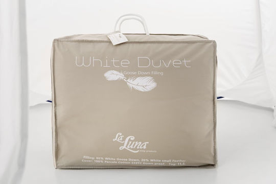 La Luna Πάπλωμα Υπέρδιπλο Πουπουλένιο 220x240εκ. Duvet 80/20 White 280 GSM 10.5 togs