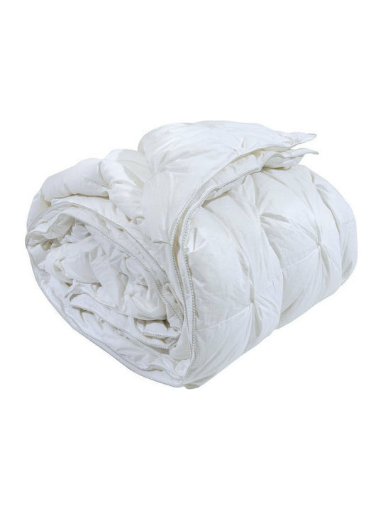 Das Home Duvet Queen with Microfiber Filling 220x240cm Trendy 3D Top Side 1035 White 800 GSMGsm 11.5 togs Togs