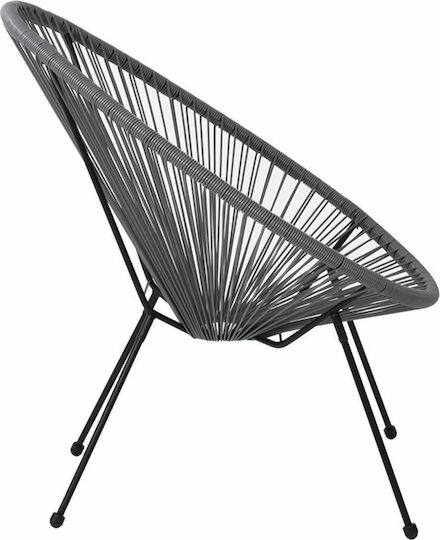 Outdoor Armchair Rattan Acapulco Gray 73x79x86cm