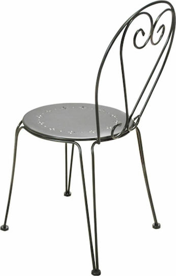 Градински Стол Fer Forge Метален Amore Черен 42x48x90см