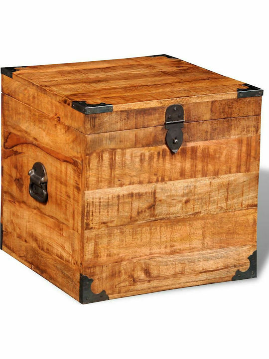 vidaXL Dekorative Truhe Hölzernes Braun 46x46x46cm