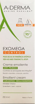 A-Derma Exomega Control Emollient Cream Moisturizing Cream Restoring for Dry Skin 200ml