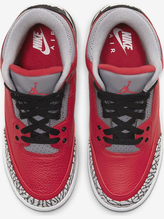 3 Retro Παιδικά Sneakers High Κόκκινα
